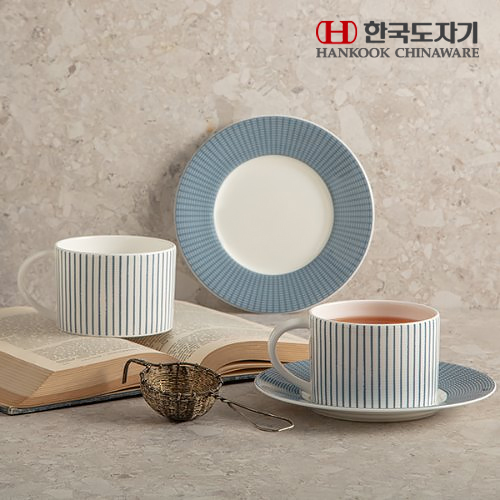 [HANKOOK CHINAWARE] 한국도자기 코지 블루 커피세트 4p