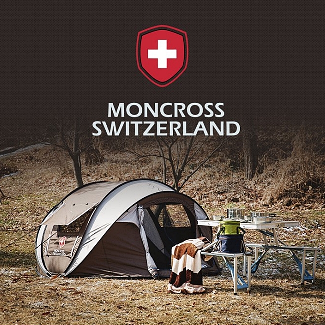 [MONCROSS SWITZERLAND] 스위스몽크로스 원터치 텐트 4~5인용_PMC-1003_다크브라운