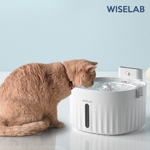 [WISELAB] 와이즈랩 반려동물 센서 식수대 2L_WIL-PET01-WT_화이트 (필터 2p 포함) (4월초 입고예정)