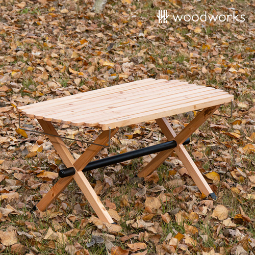 [woodworks] 우드웍스 캠핑 우드 롤 테이블 라운딩_WW-219045