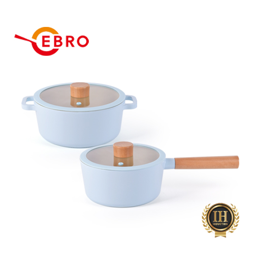[EBRO] 이브로 세나 IH 냄비 2종세트 A형 (편수18cm+양수20cm)