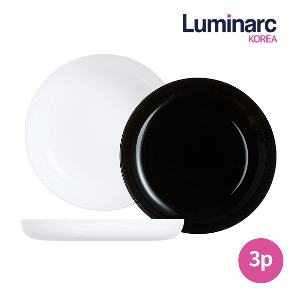 [Luminarc] 루미낙 멀티 딥 디쉬 접시 3p (대 접시 색상 랜덤)