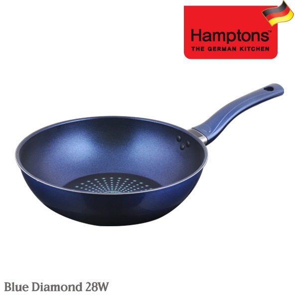 [Hamptons] 햄튼 블루(BLUE) 단조 IH 열센서 궁중팬 28cm