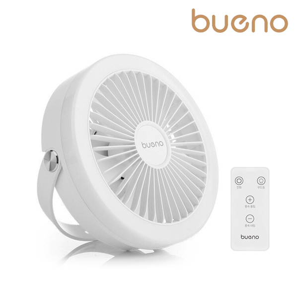 [bueno] 브에노 휴대용 캠핑 LED 무선 리모컨 선풍기_BN-W300_화이트