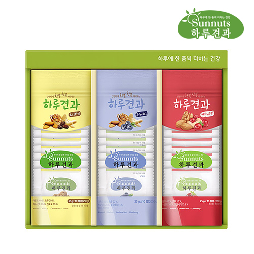 [Sunnuts] 썬넛츠 백화점브랜드_하루견과 선물세트 30-3호 (배송메세지에 주문자 기...
